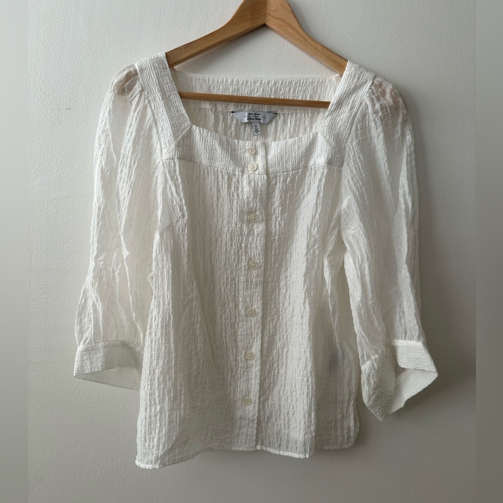 & other stories square neck blouse